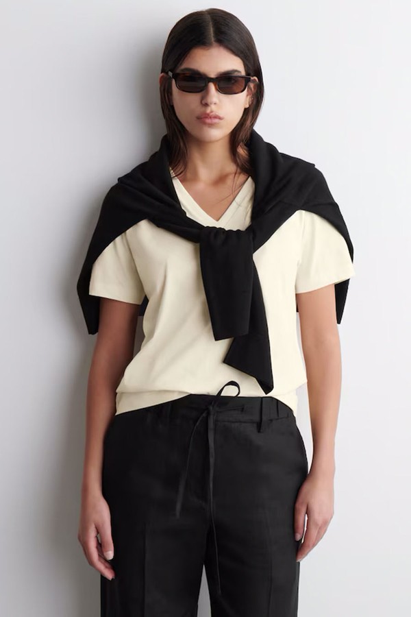 V-Neck Cotton T-Shirt