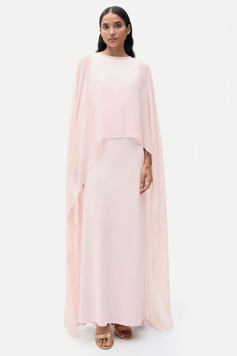 Irene-A Sheer Draped Cape from Mango