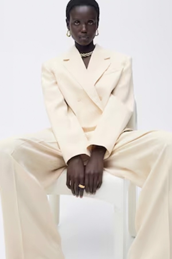 Double-Breasted Suit Jacket from Mango