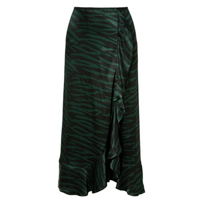 Satin Wrap-Effect Skirt from Ganni