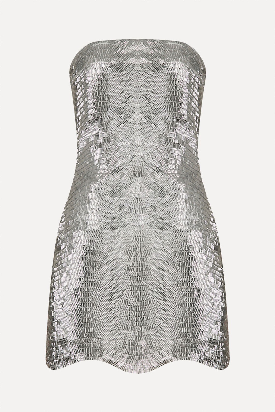 Moss Strapless Sequined Mini Dress