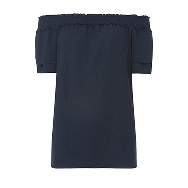 Tall Navy Bardot Top