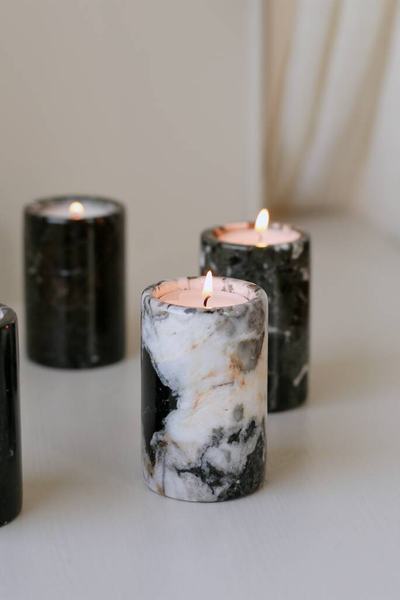 Luxury Black Marble Tealight Holder