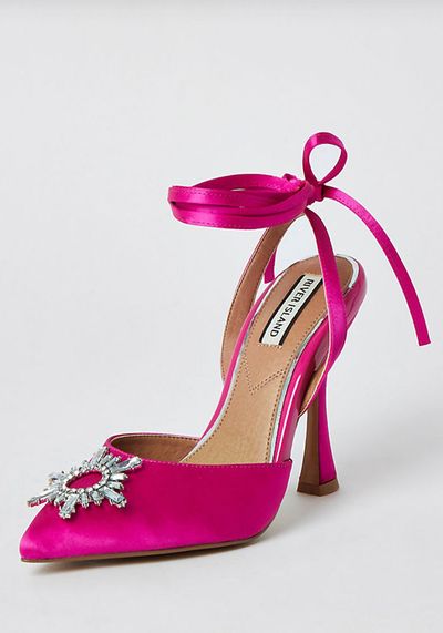 Pink Satin Heels  from River Island 