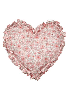 Sacred Heart Floral-Print Silk Cushion from The Vampire’s Wife