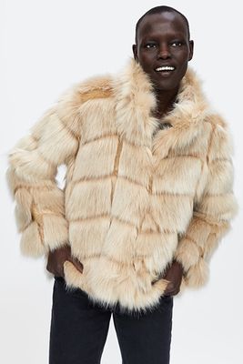 Faux Fur Short Coat from Zara
