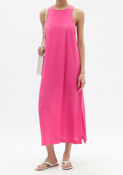 Nalini Racer-Back Crepe Midi Dress from Three Graces London