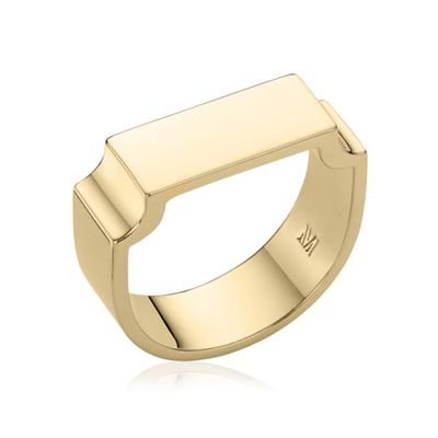 Signature Wide Ring in Gold Vermeil