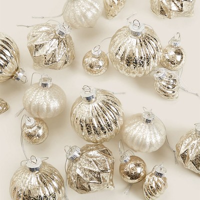 20 Pack Glass Luxury Baubles