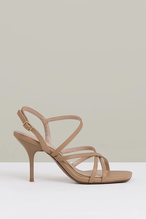 Elise Leather Strappy Stiletto Sandals