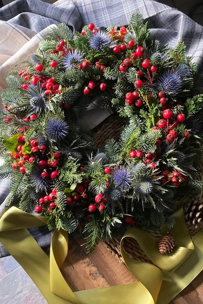 Winter Wreath Thistle & Berry from The Florist's Daughter