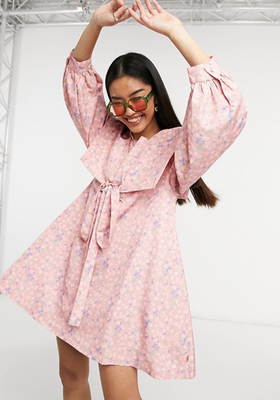 Mini Smock Dress With Oversized Collar from Litte Sunny Bite
