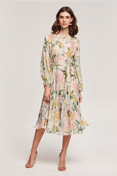 Nandita Sabitri Floral Chiffon Dress