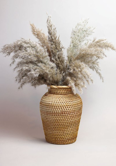 Rattan Hand Woven Vase from Sun & Day