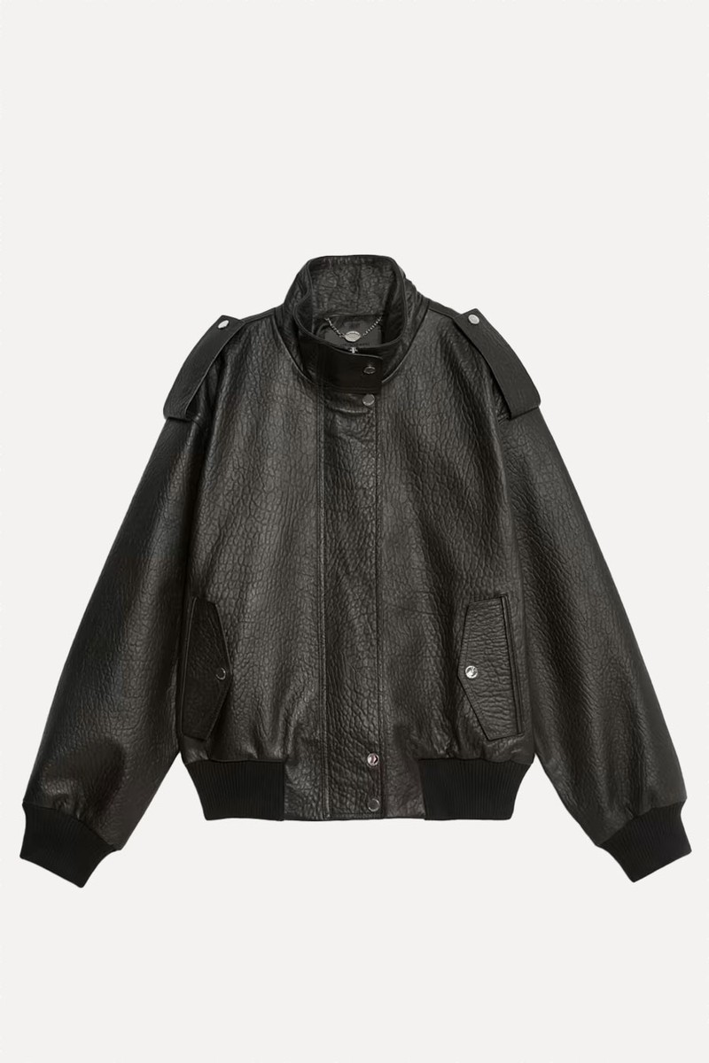 Leather Bomber Jacket from Marks & Spencer