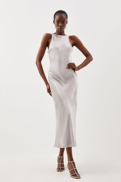 Satin Woven Column Maxi Dress from Karen Millen 