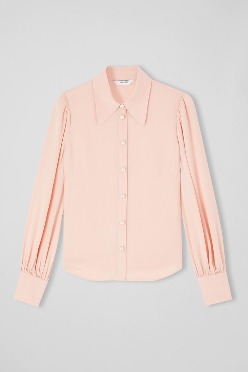 Sonya Pink Crepe Blouse from LK Bennett