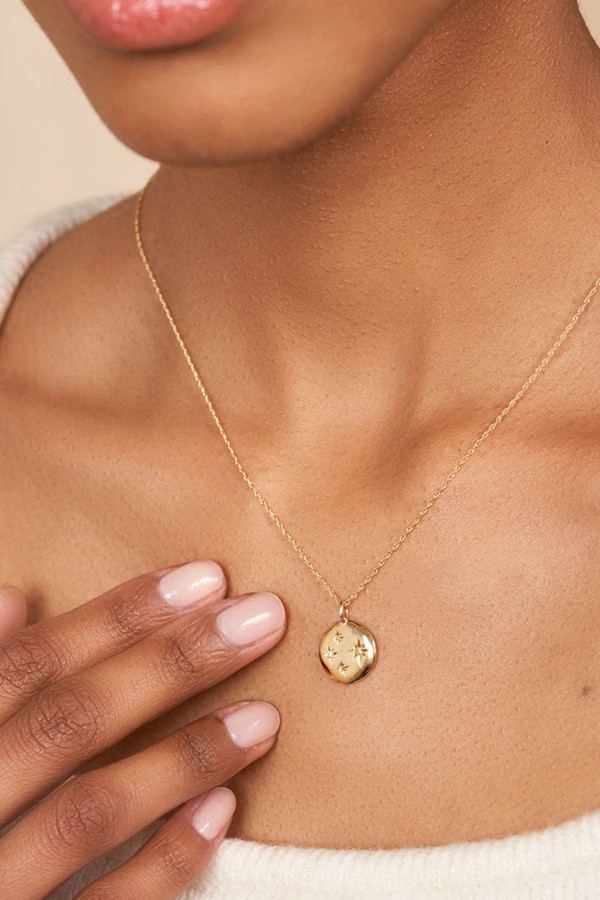 Stars In The Sky Four Lab Grown Diamond Necklace 14k Gold
