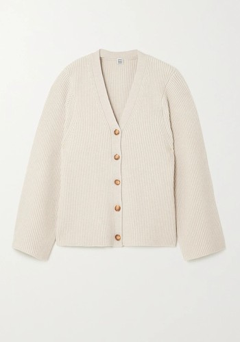 Ribbed Wool-Blend Cardigan from Totême