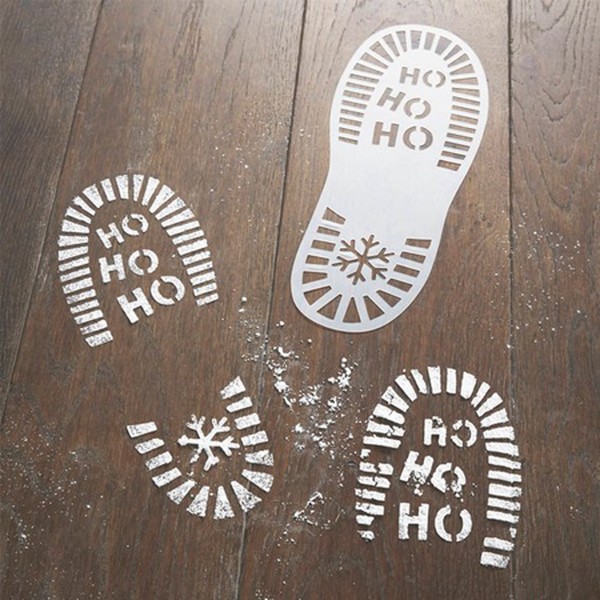 Santa Foot Print Stencil from Super Sweet Party Boutique