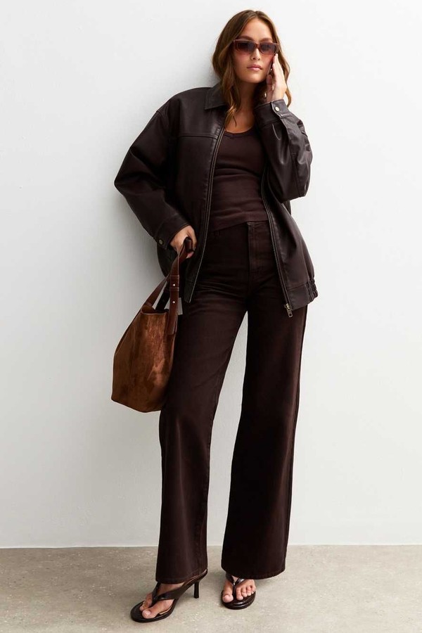 Adalae High Waisted Wide Leg Jeans