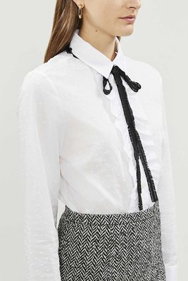 Bow Cotton-Blend Blouse from Red Valentino