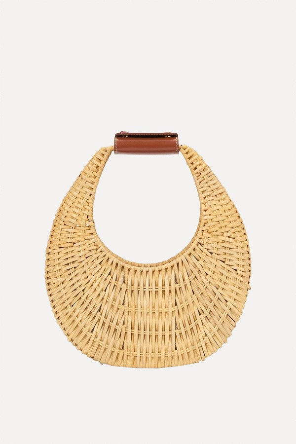 Mini Moon Wicker Bag