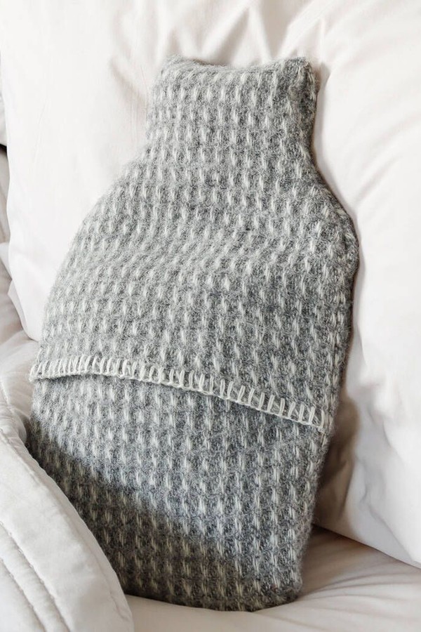 Grey Wool Hot Water Bottle