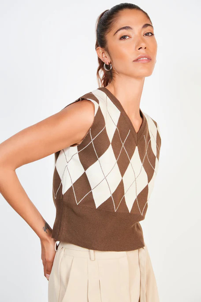 Argyle Sweater Vest from Glassworks London