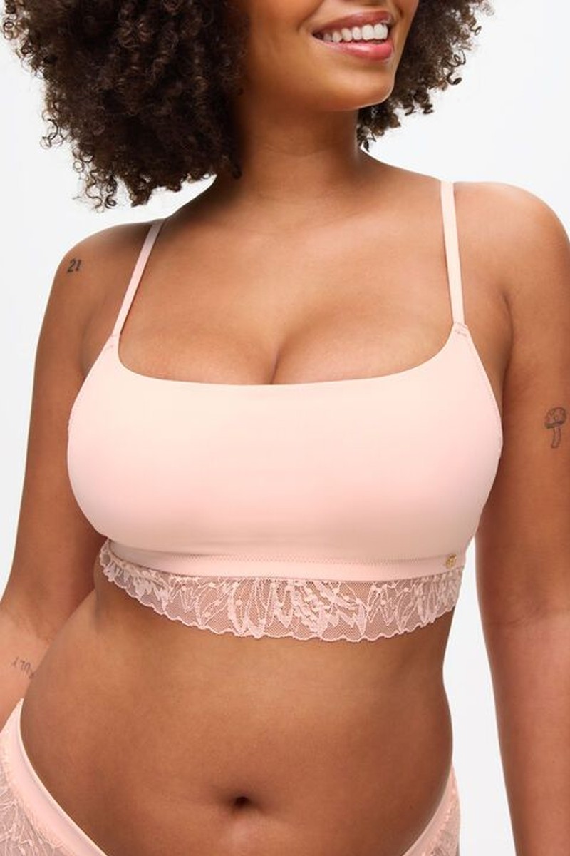 Louisa Ribbed Padded Crop Bra from KBX
