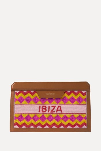 Ibiza Beaded Leather Clutch from Aquazzura