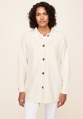 Cotton-Rich Knitted Shacket from The White Company