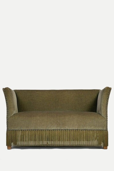 Green Velour Sofa From Knole from Vinterior