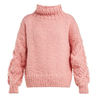 High-Neck Knitted Wool Sweater from I Love Mr Mittens