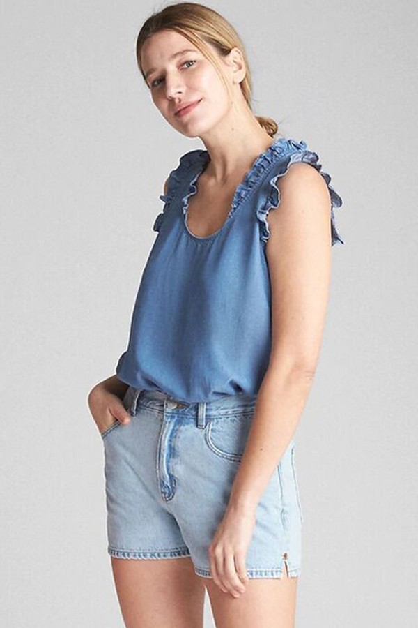 Ruffle Tank Top in TENCEL™