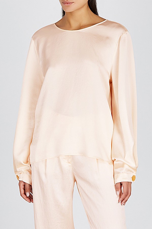 Ivory Silk Cloqué Top from Forte Forte