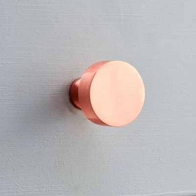Modern Brushed Solid Brass Copper Knob from Pushka Home
