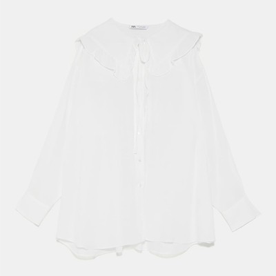 Blouse With Peter Pan Collar from Zara