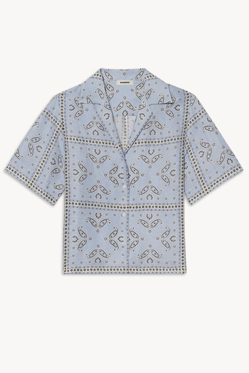 Short-Sleeved Bandana Print Shirt from Sandro