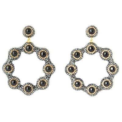 Onyx Hoop Earrings from Soru Jewellery