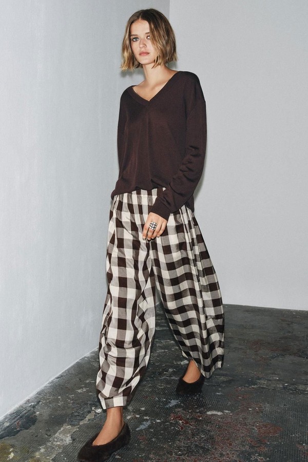 Gingham Check Trousers