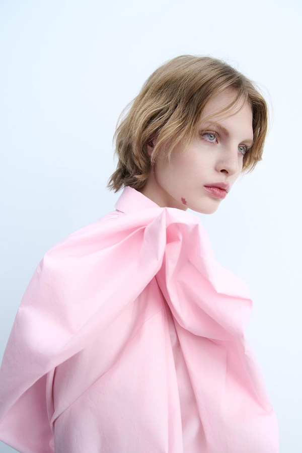 ZW Collection Poplin Shirt With Volume Shoulder from Zara
