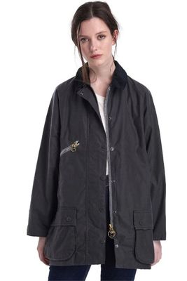 Edith Anthracite Waxed Cotton Jacket from Barbour X Alexa Chung