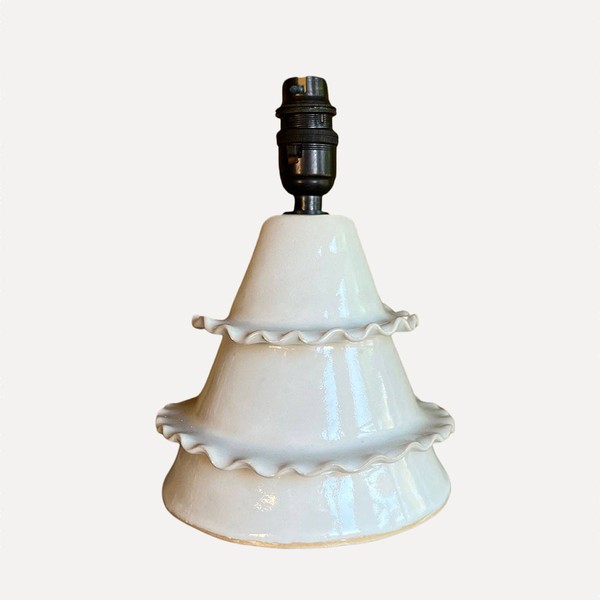 White Wedding Cake Side Lamp from Superfluities