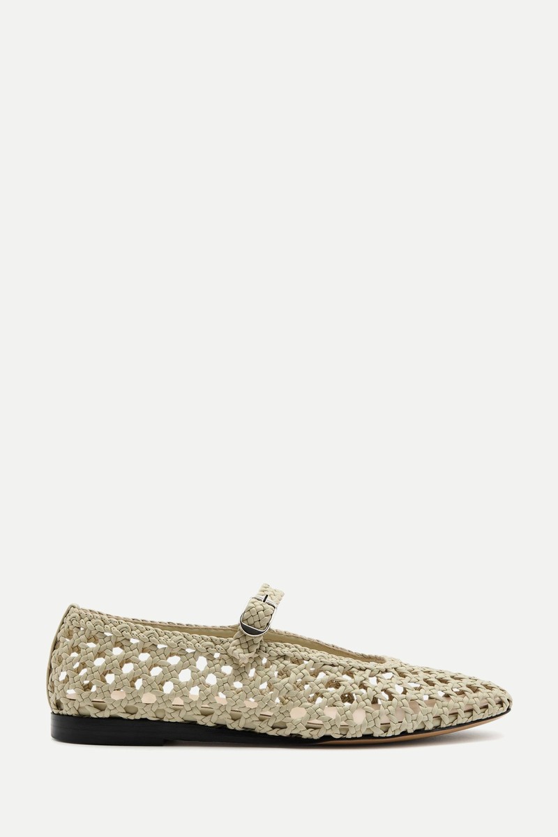 Beryl Mary Jane Woven Leather Flats from Le Monde