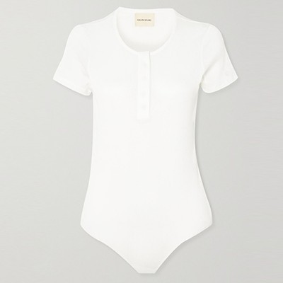 Hiva Ribbed Cotton Bodysuit from Loulou Studio