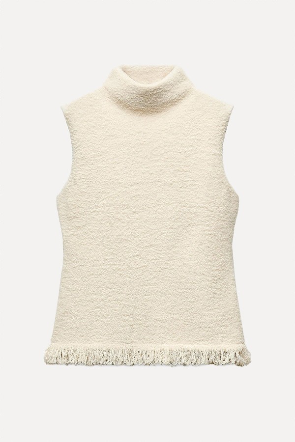 Fringed Knit Top from Zara
