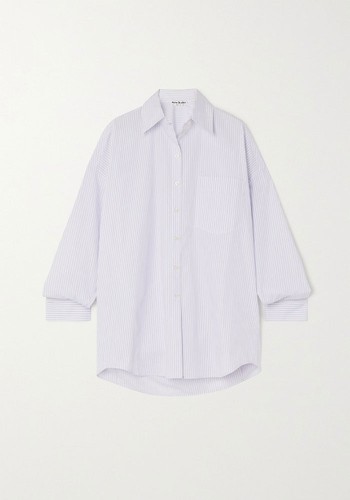 Oversized Striped Cotton Poplin Shirt from Acne Studios