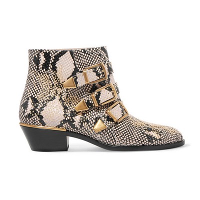 Snake-Effect Ankle Boots from Chloé