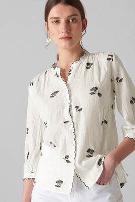 Embroidered Floral Shirt